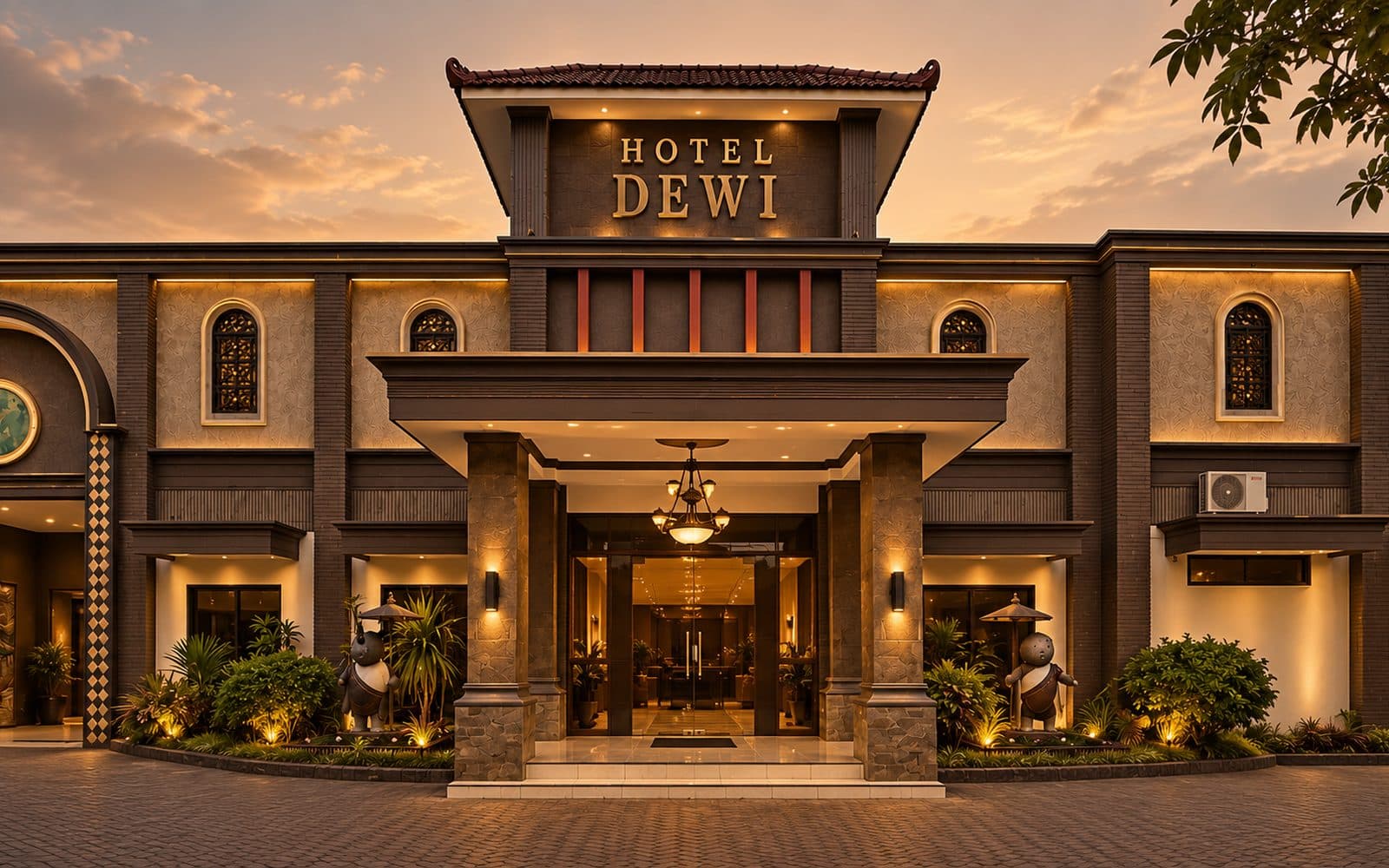 Eksterior gedung Hotel Dewi